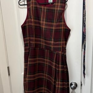 Plaid Sleeveless Dress shiny by nature